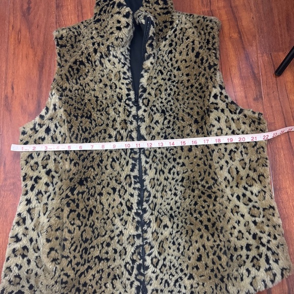 Kristen Blake Vintage Reversible Fur Faux Leopard Vest Size Large - Picture 5 of 10